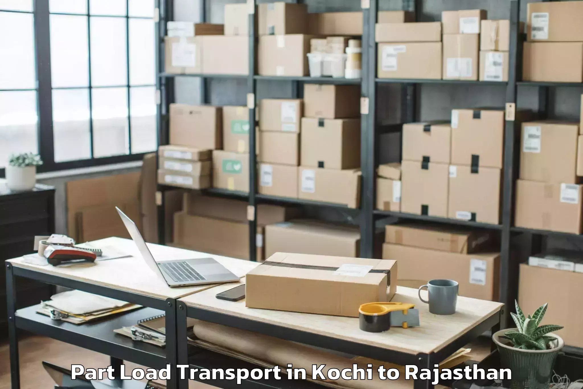 Book Your Kochi to Gangapur Bhilwara Part Load Transport Today